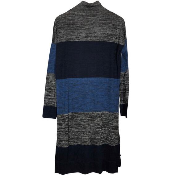 Rag & Bone Bowery Sweater Dress Long Sleeve Turtleneck Colorblock Striped Large - Picture 4 of 9